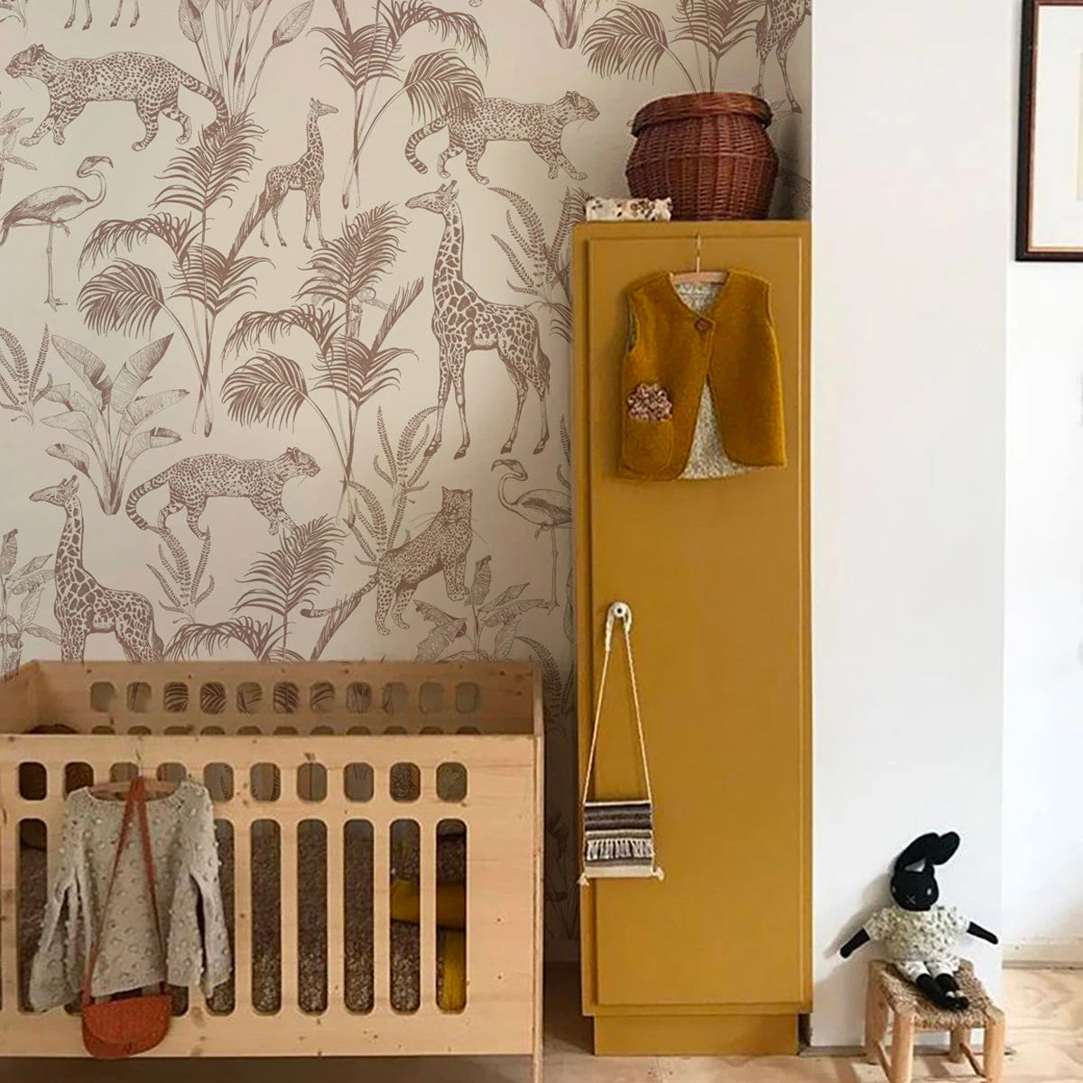 Tiermotiv-Tapete SAFARI BEIGE braun mit beige