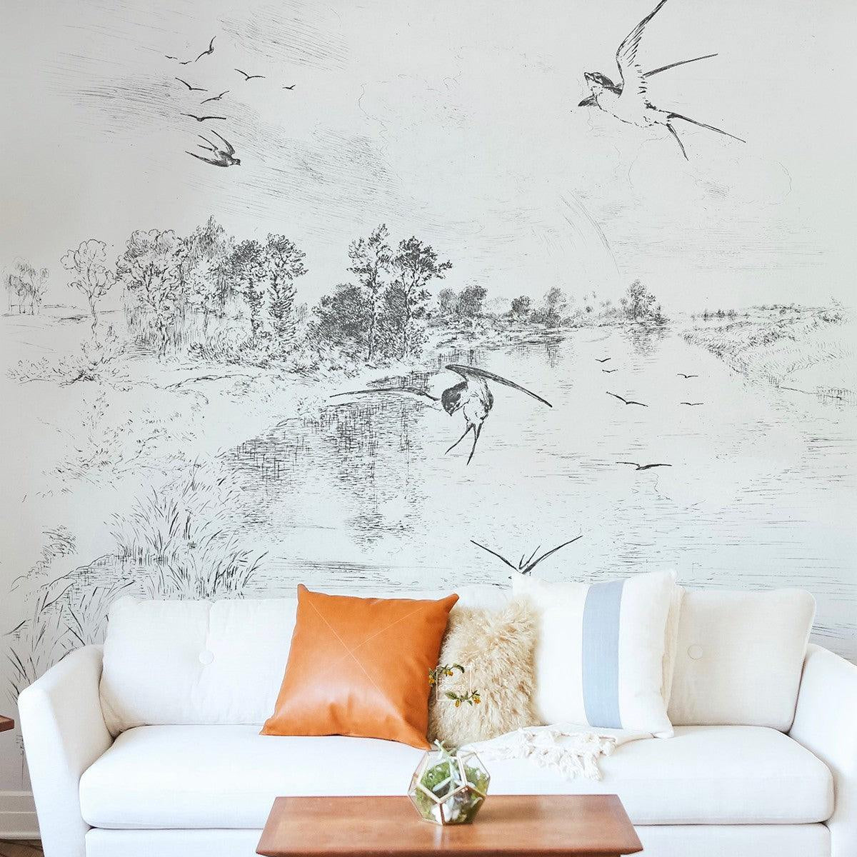 Tapeta SWALLOW Wallcolors Eye on Design