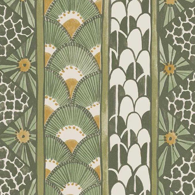 Tapeta border z abstrakcyjnym etnicznym wzorem THE ARDMORE COLLECTION - Ardmore Border zielony – Cole & Son