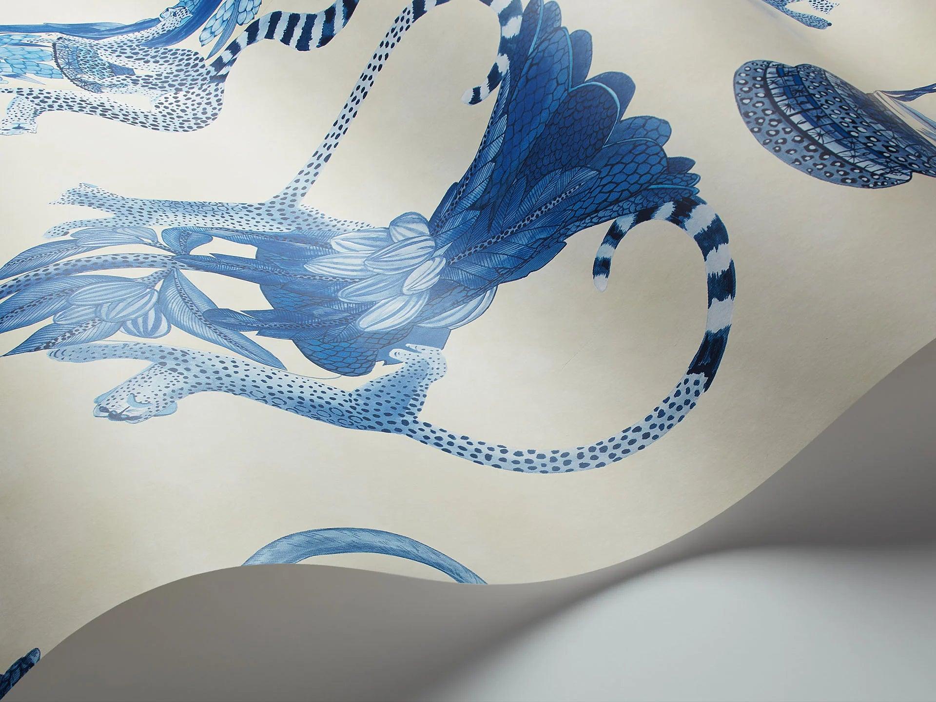 Tapeta THE ARDMORE COLLECTION - Khulu Vases niebieski na ścianę