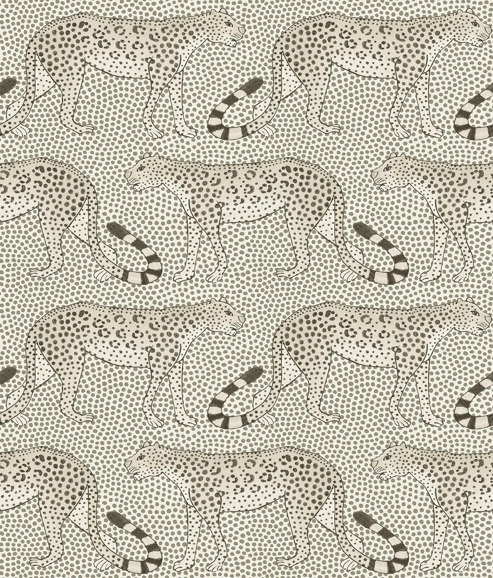 Tapeta THE ARDMORE COLLECTION - Leopard Walk szaro-beżowy Cole & Son Eye on Design