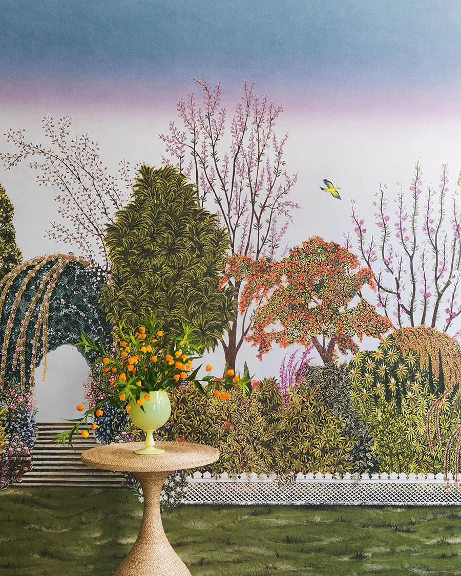 Mural z krajobrazem parku THE GARDENS - Reverie zmierzch na ścianę