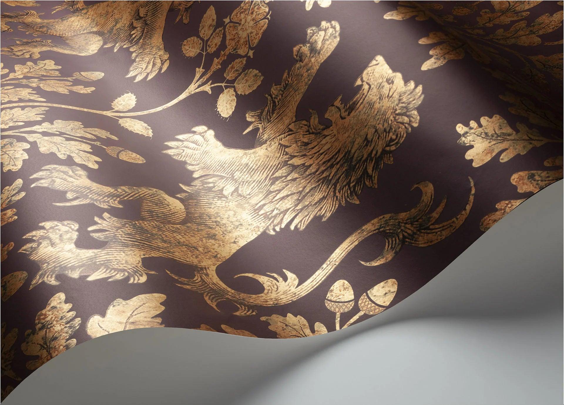 Tapeta THE PEARWOOD COLLECTION - Boscobel Oak bordowy Cole & Son Eye on Design