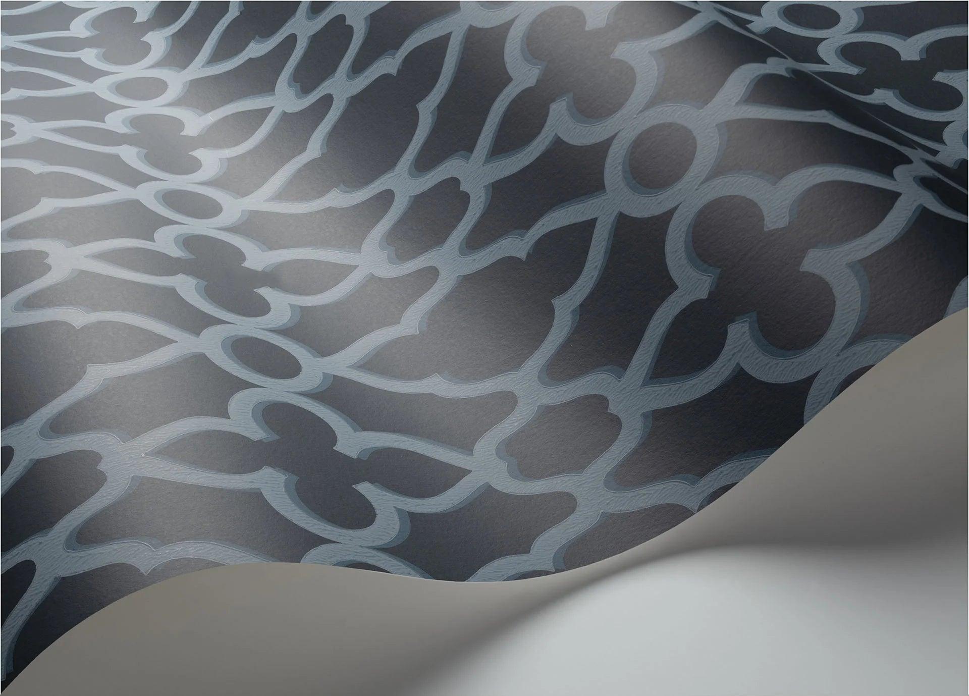 Tapeta THE PEARWOOD COLLECTION - Treillage niebieski na granacie Cole & Son Eye on Design
