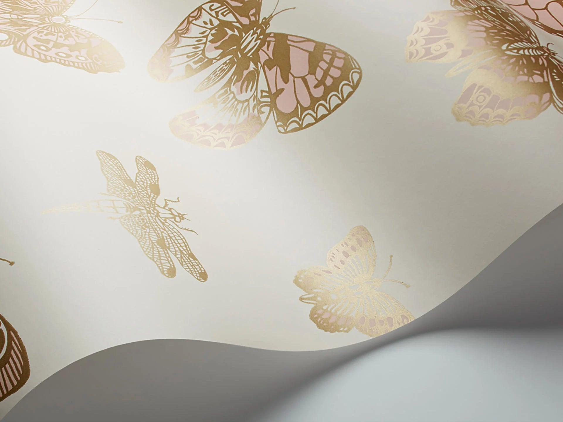 Tapeta WHIMSICAL - Butterflies & Dragonflies róż na kremie Cole & Son Eye on Design