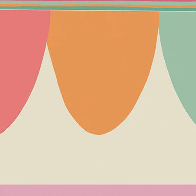 Tapeta border z geometrycznym wzorem WHIMSICAL - Scaramouche terakota – Cole & Son