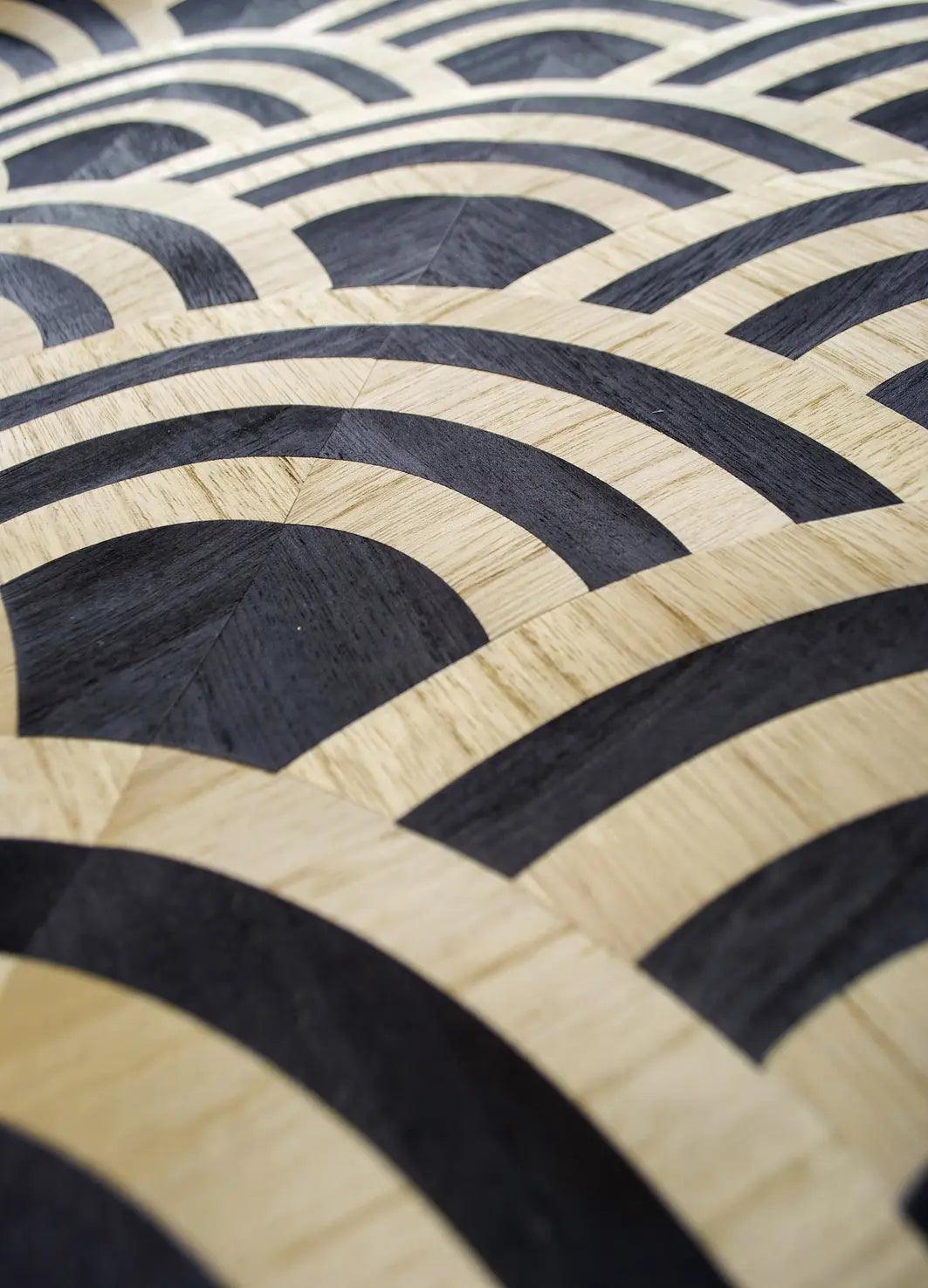 Tapeta z forniru drewnianego LUCKY O'S - BRICH & BLACK Arte Eye on Design