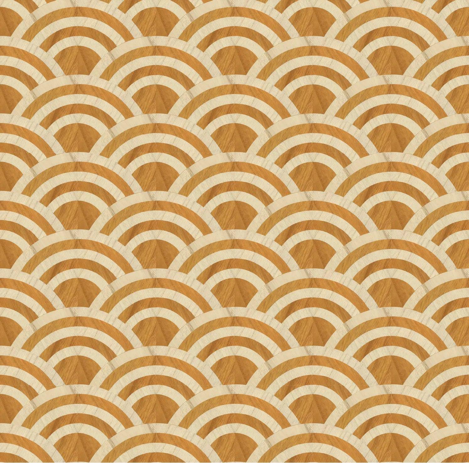 Tapeta z forniru drewnianego LUCKY O'S - BRICH & GOLD Arte Eye on Design