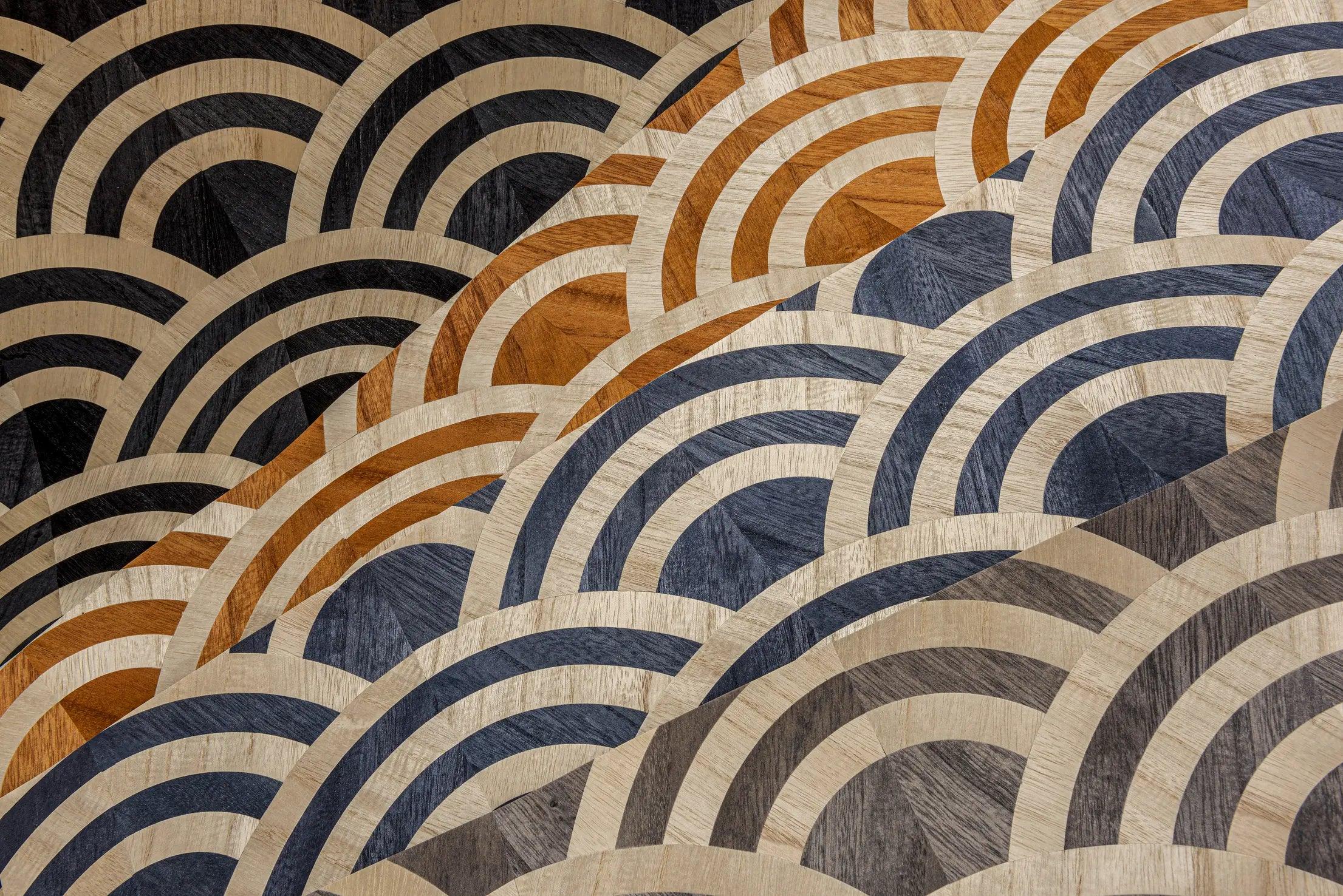 Tapeta z forniru drewnianego LUCKY O'S - BRICH & GOLD Arte Eye on Design