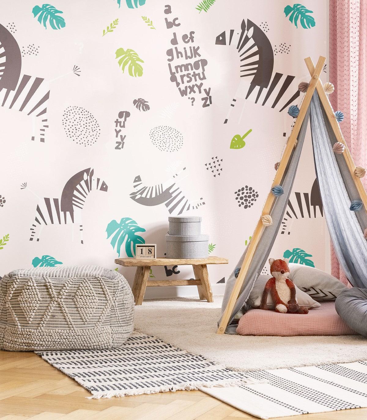 Tapeta ZEBRA biały Wallcolors Eye on Design