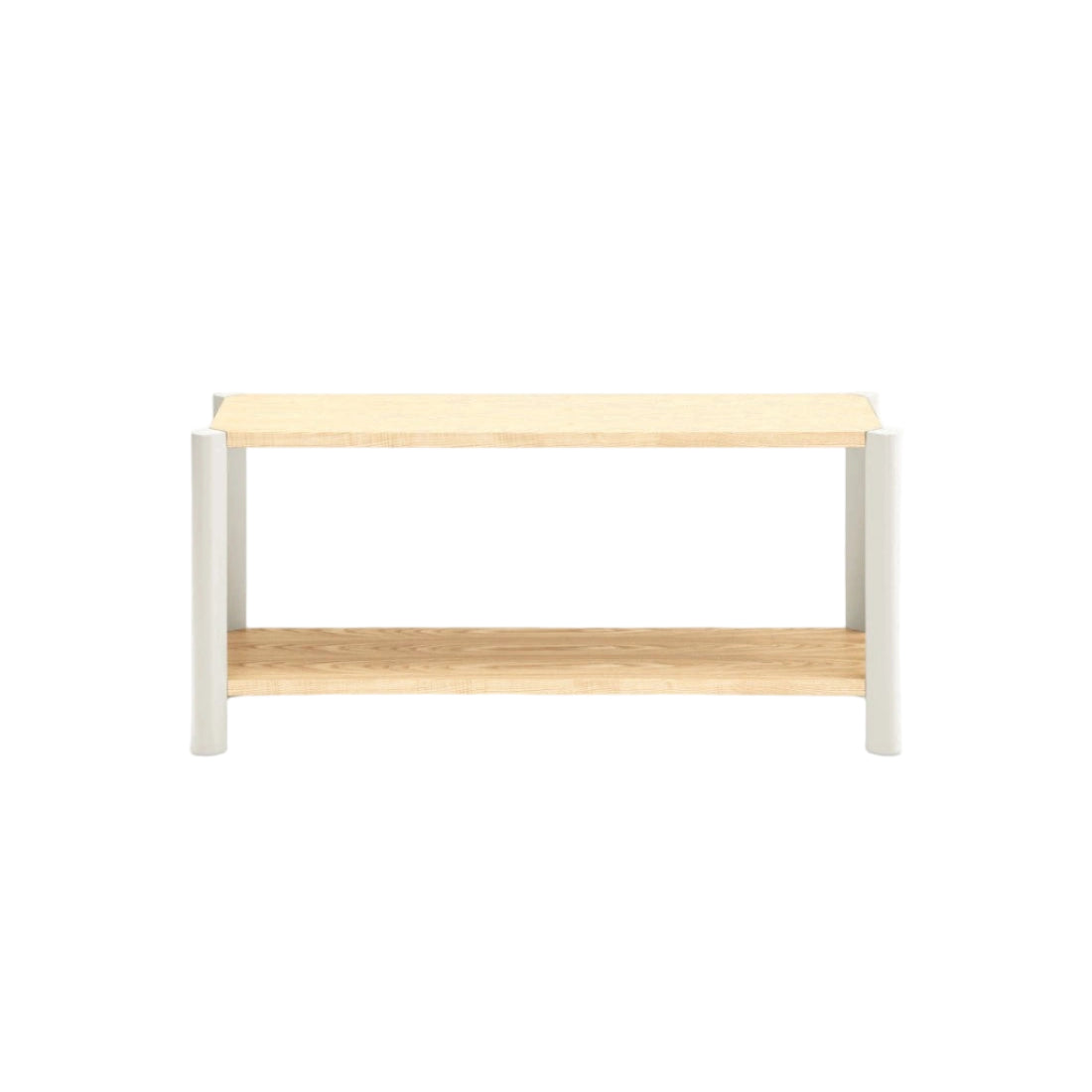 BONA Oak Wood Shelf with Beige Base