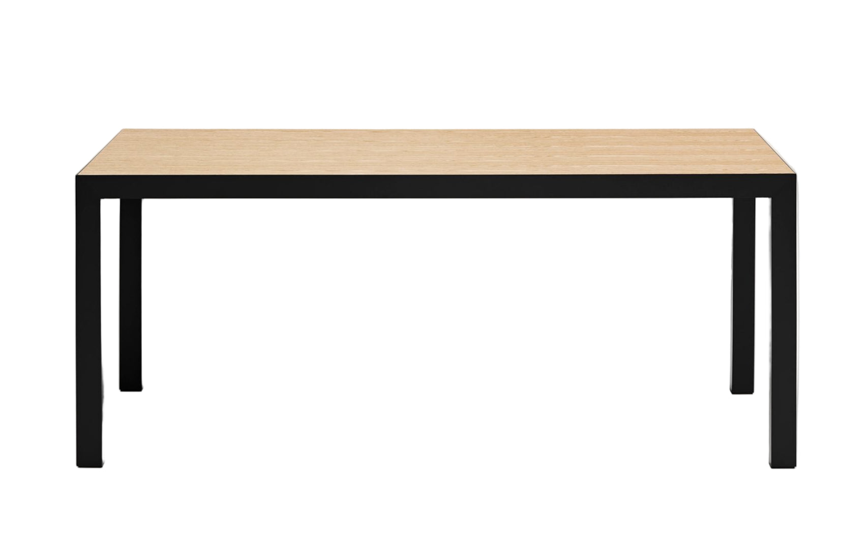 ALMA Oak Veneer Table with Black Base