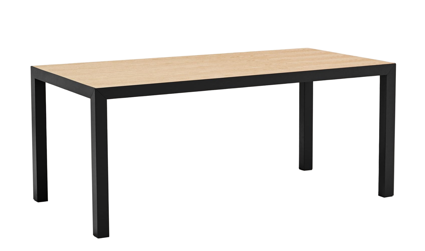 ALMA Oak Veneer Table with Black Base