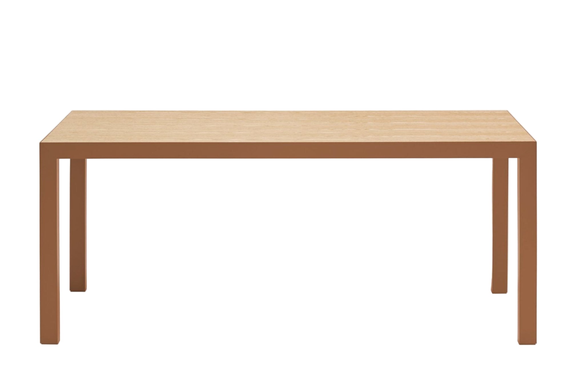 Eettafel ALMA eiken met karamelkleurige basis