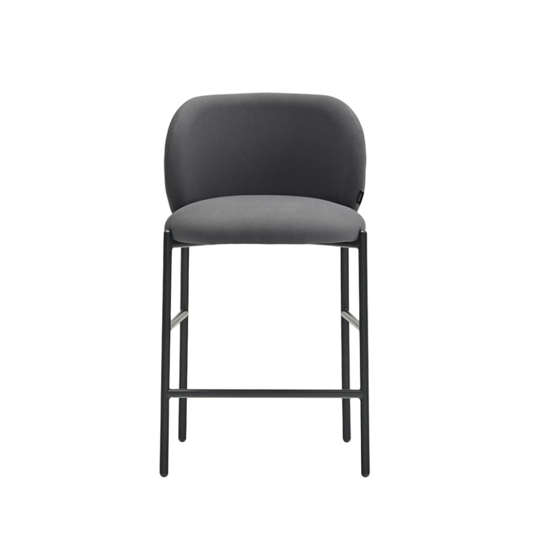 Barhocker MOGI dunkelgrau mit schwarzem Gestell