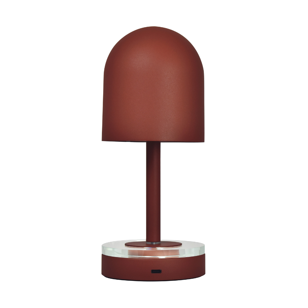 Draagbare lamp LUCEO baksteenrood