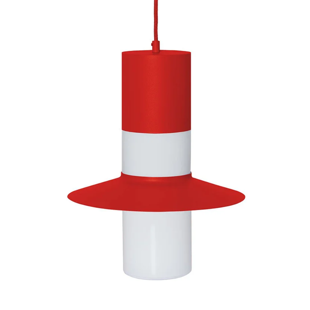 CAPONIO pendant lamp in red-orange