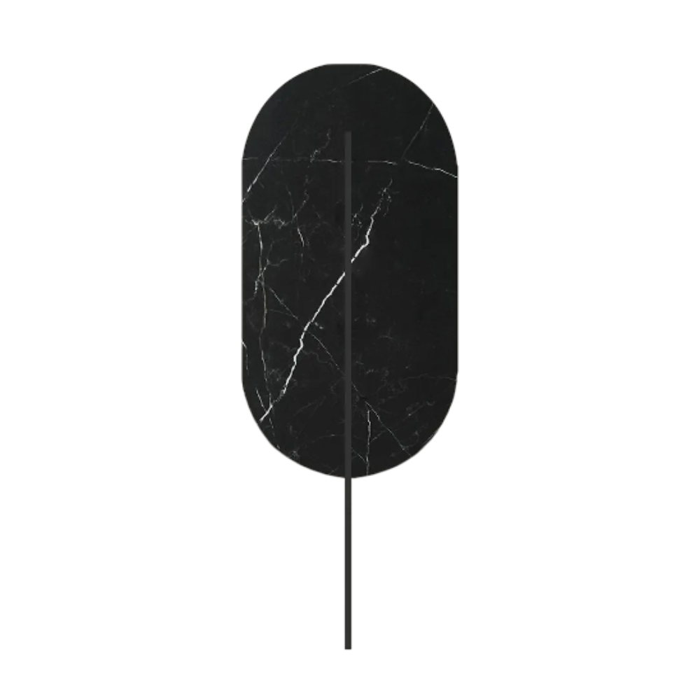 ROKKE STONE schwarze gesinterte Quarz-Wandleuchte