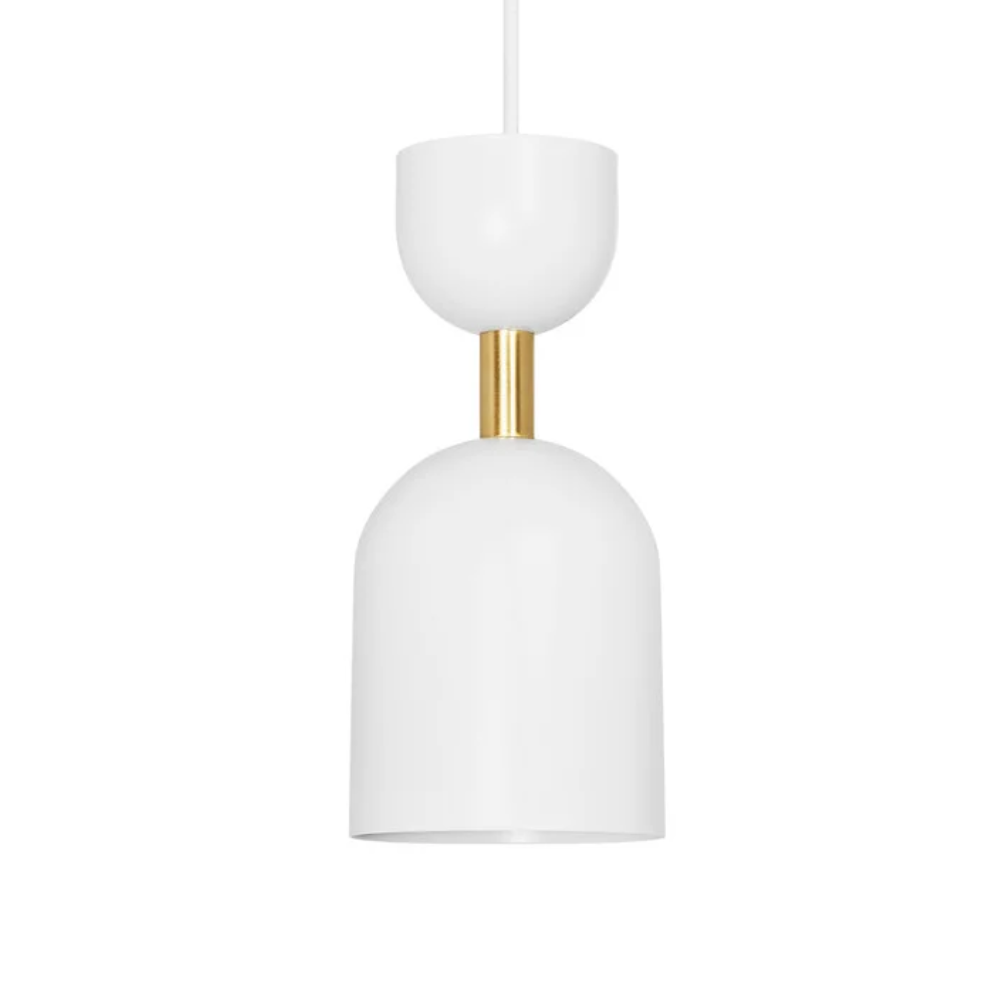 SUPURU Hängelampe weiß mit Messing
