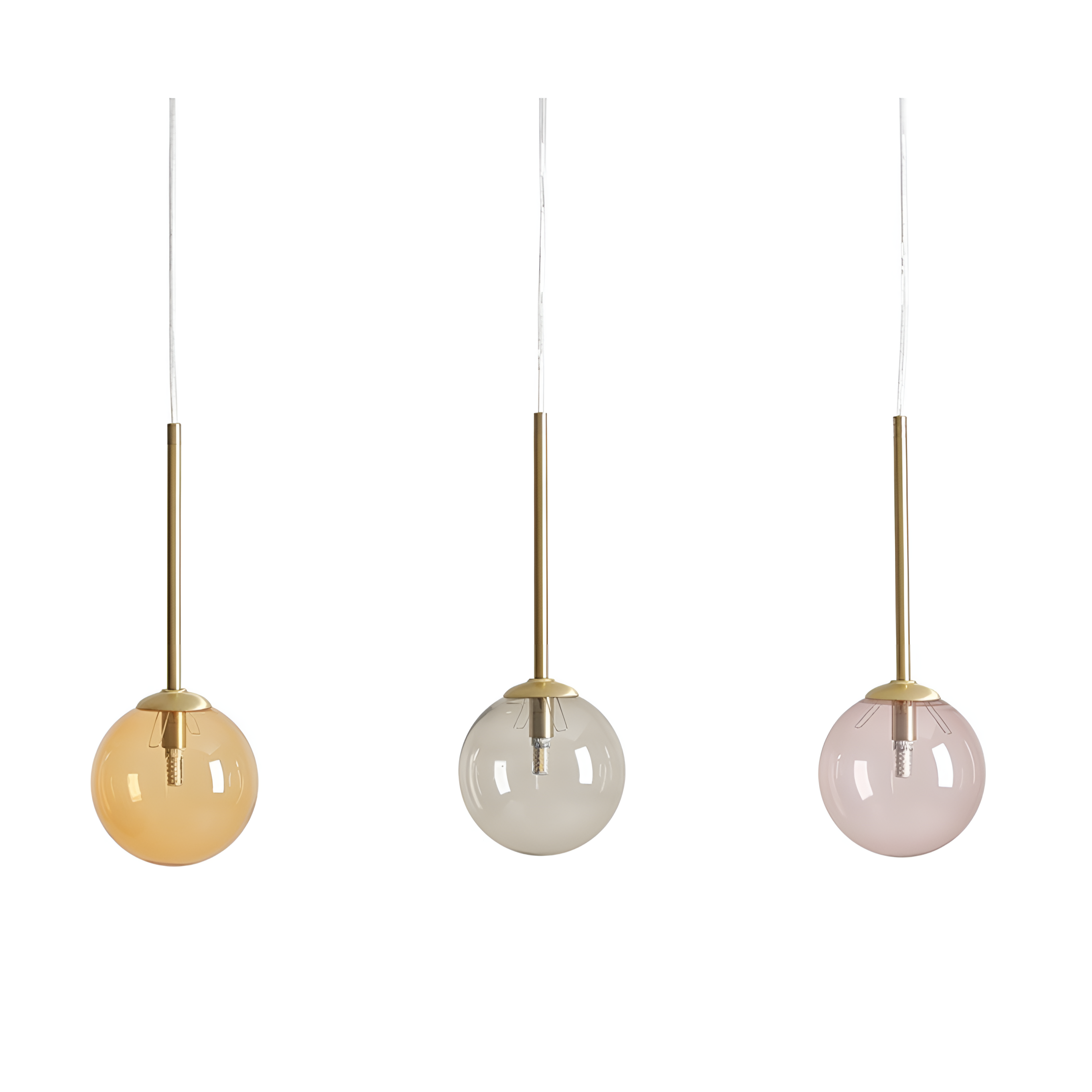 Hanglamp BOSSO TRIO kleurrijk glas