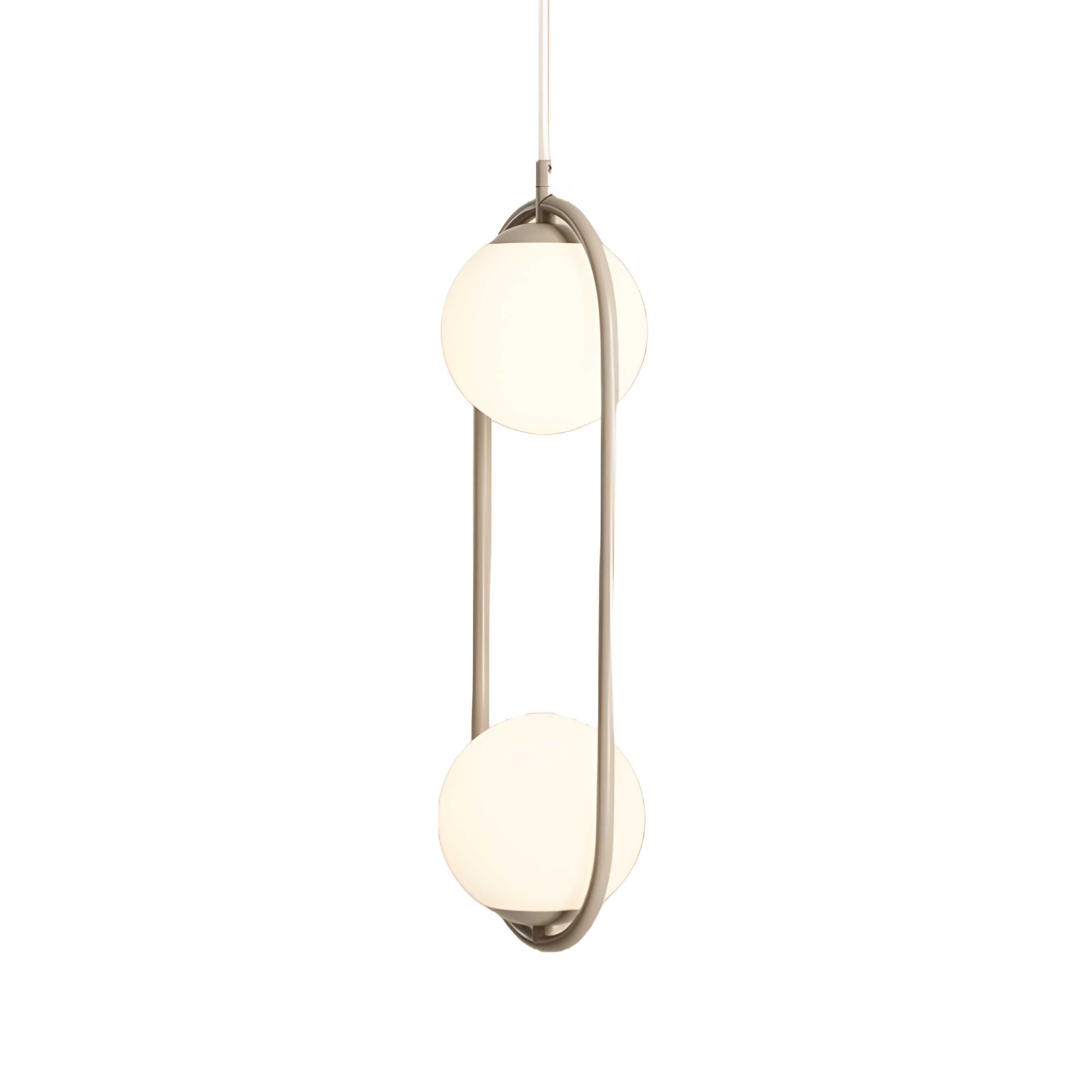 Riva Duo beige hanging lamp