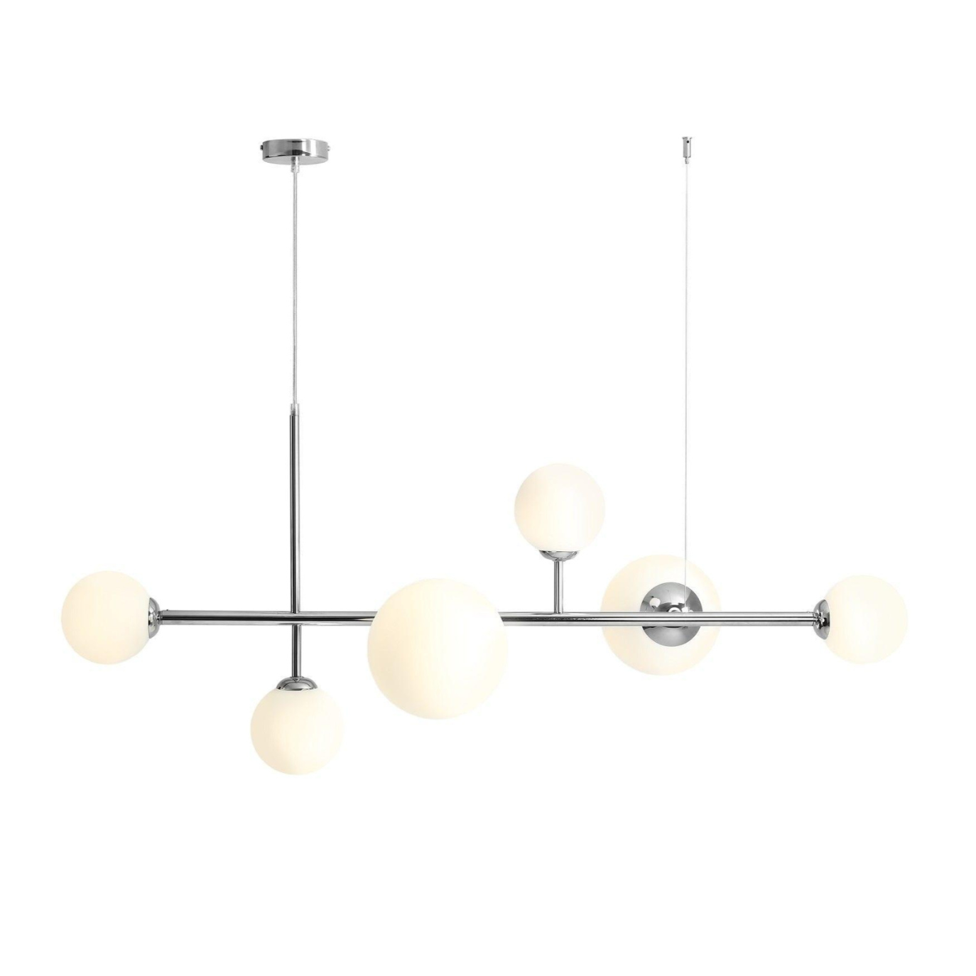 Hanging lamp dione hexa chrome