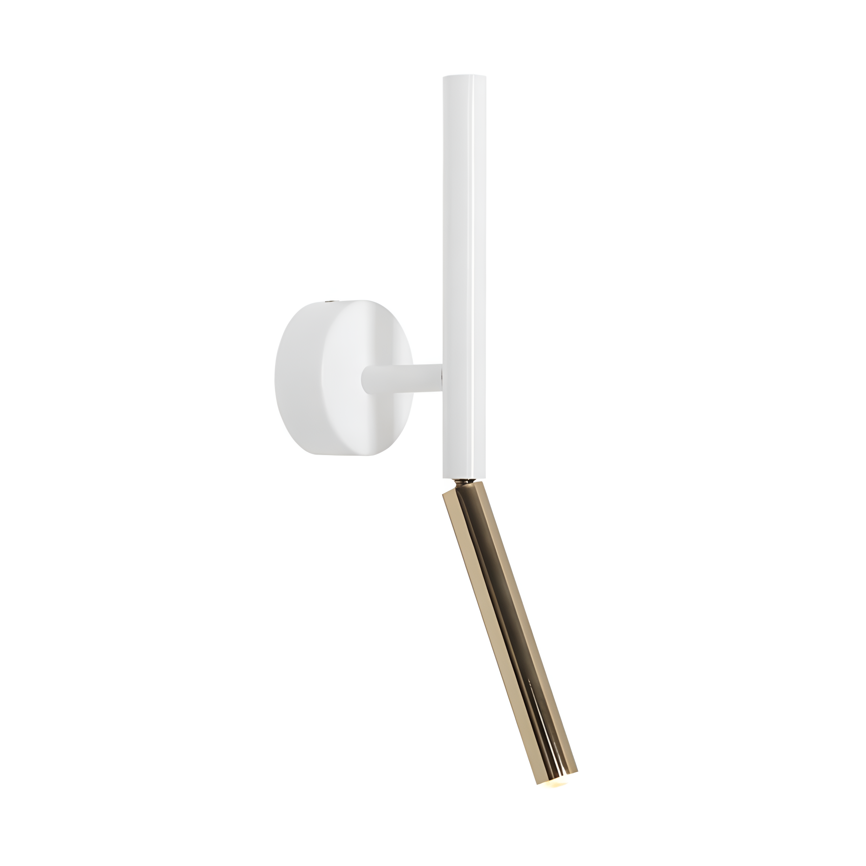 Wandlamp STICK wit met goud