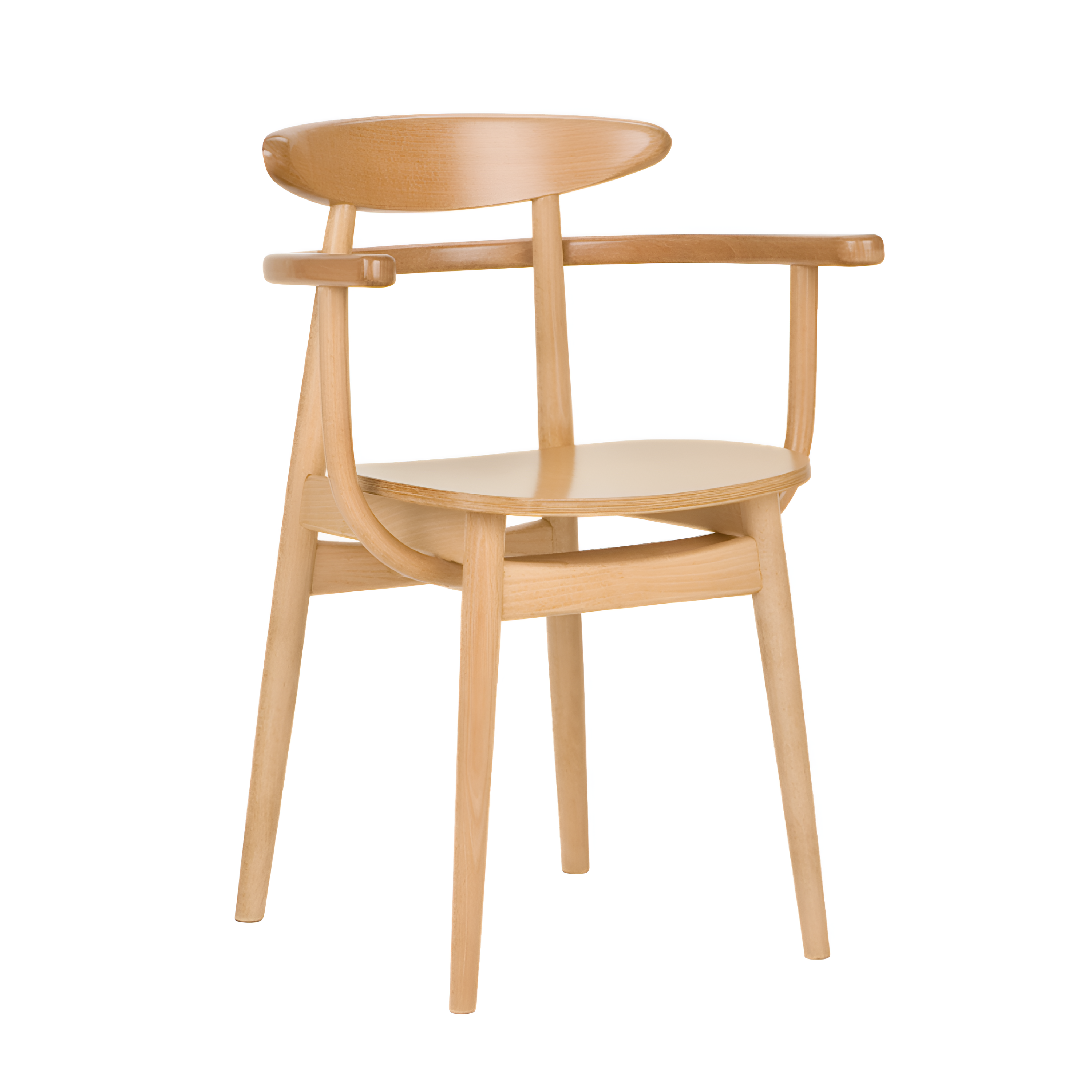 A chair with the YESTERDAY B-4101 Wooden armrests