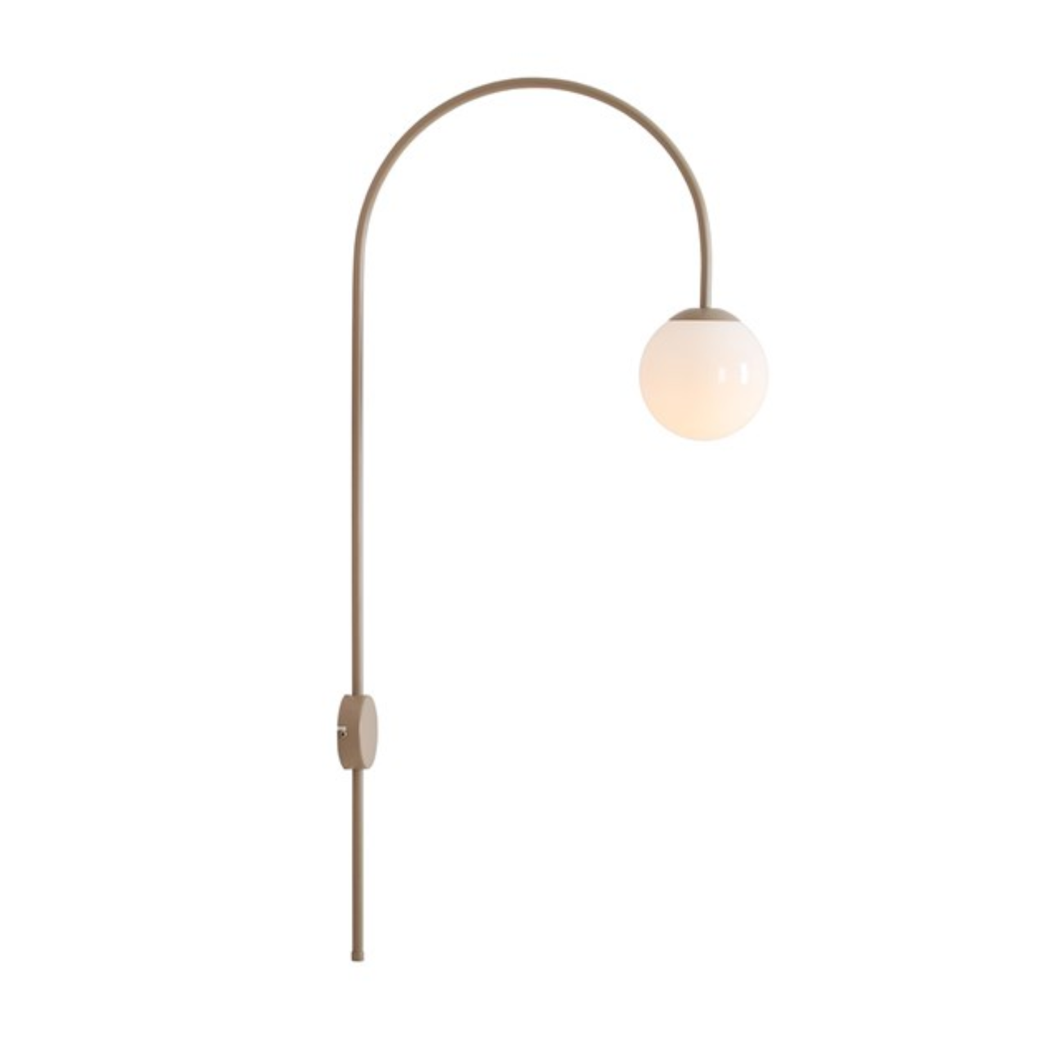 UNA beige wall lamp with arm