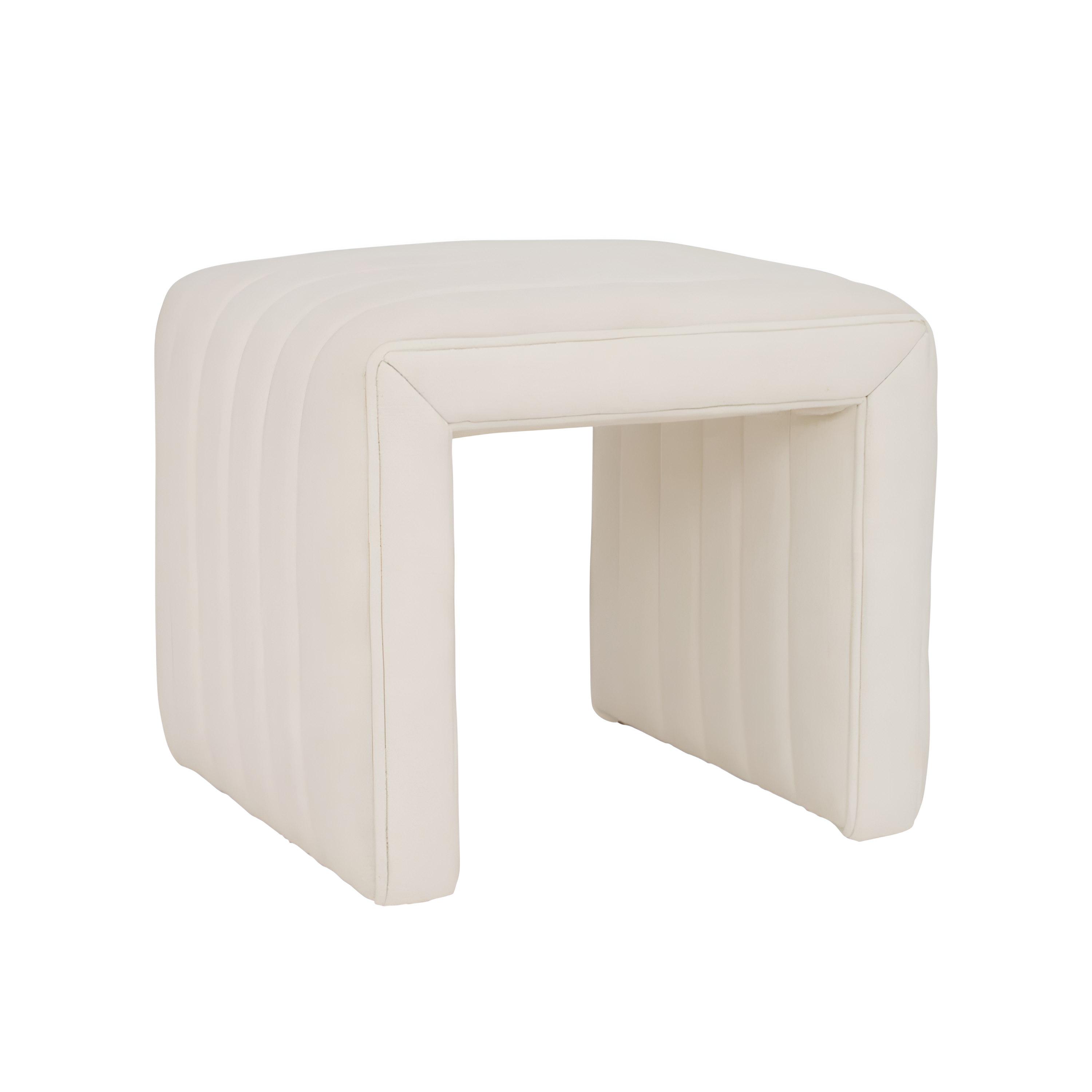 Puf LYNE gebroken wit