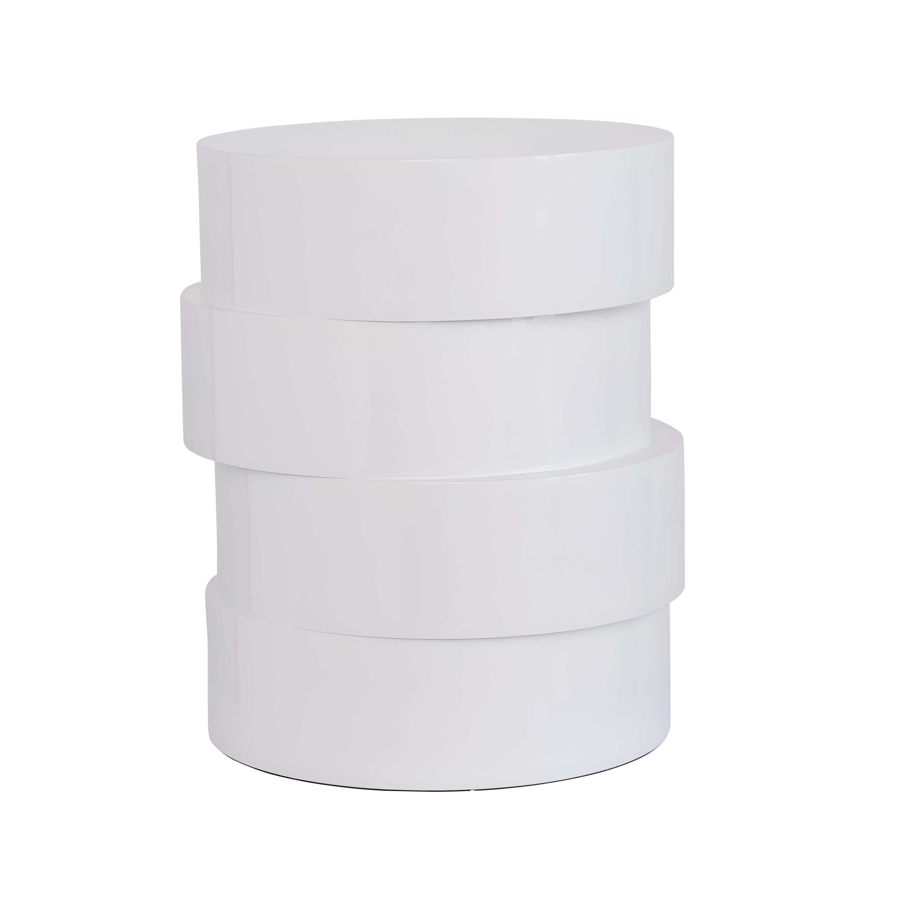 PILA Beistelltisch Weiß Mangoholz