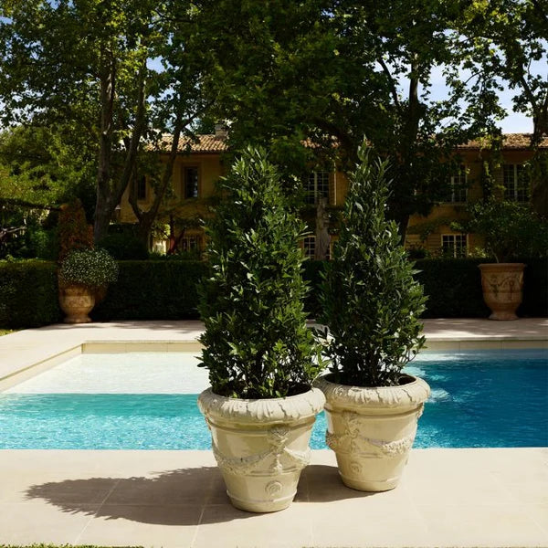 Outdoor Planter TOULON Cream Ceramic