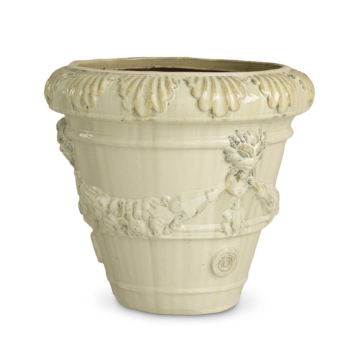 Outdoor Planter TOULON Cream Ceramic