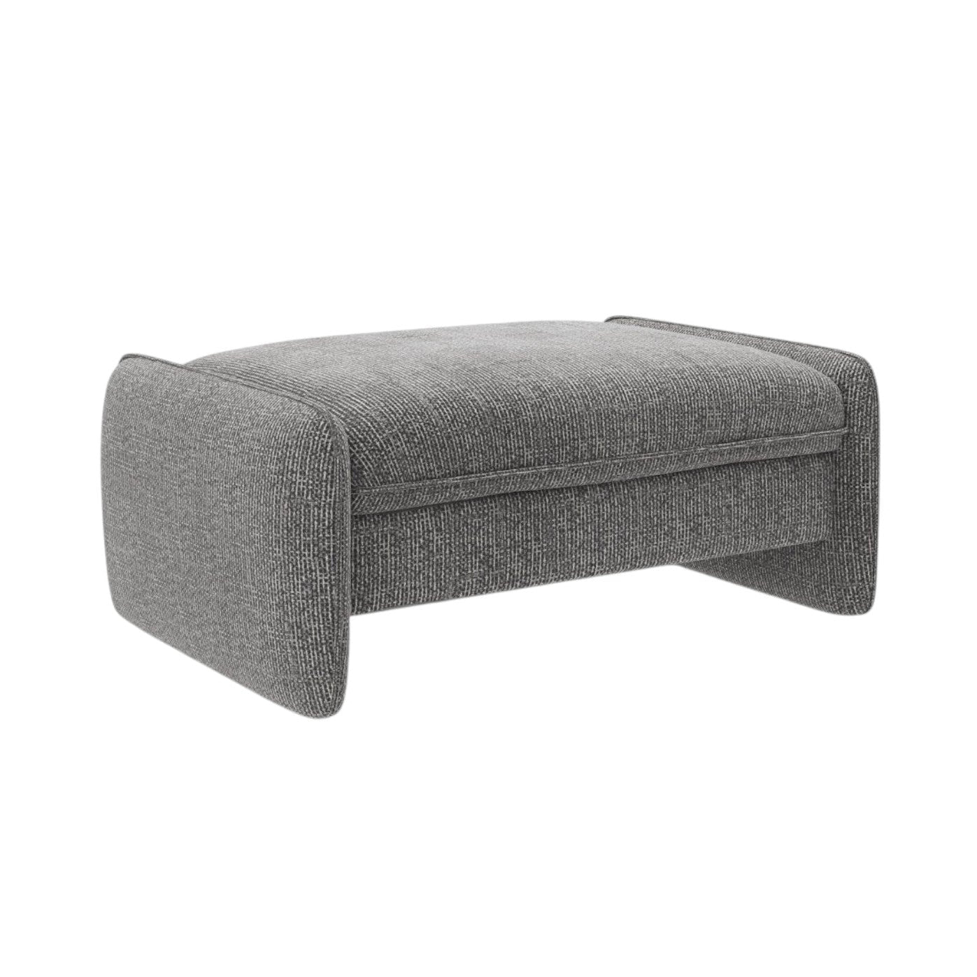 Rectangular Pouf GEORGIA Dark Gray Chenille