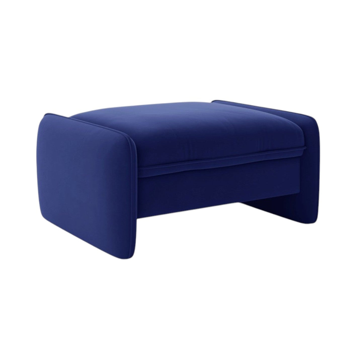Velvet pouf GEORGIA cobalt