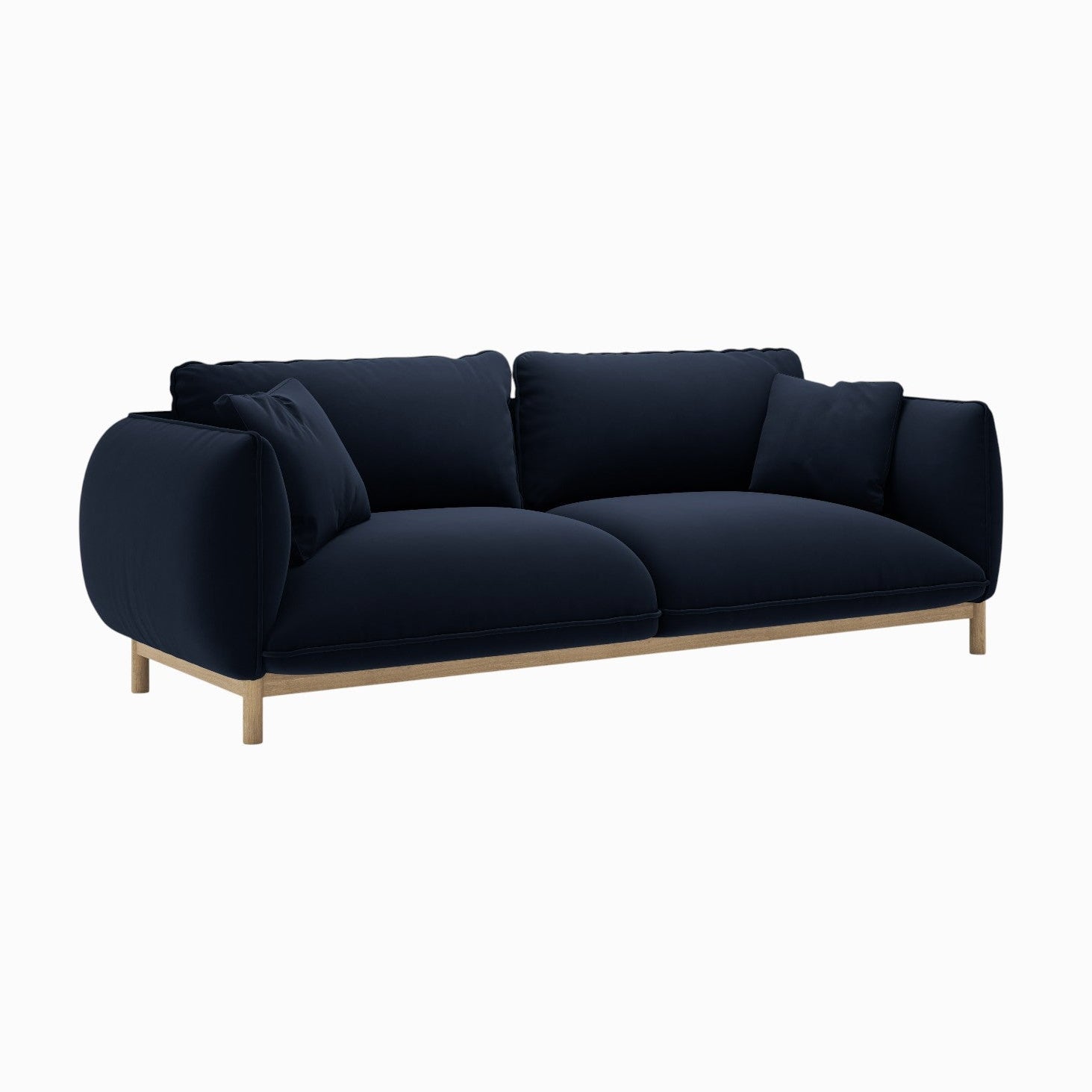 Sofa van fluweel 3-zits ADA koninklijk blauw