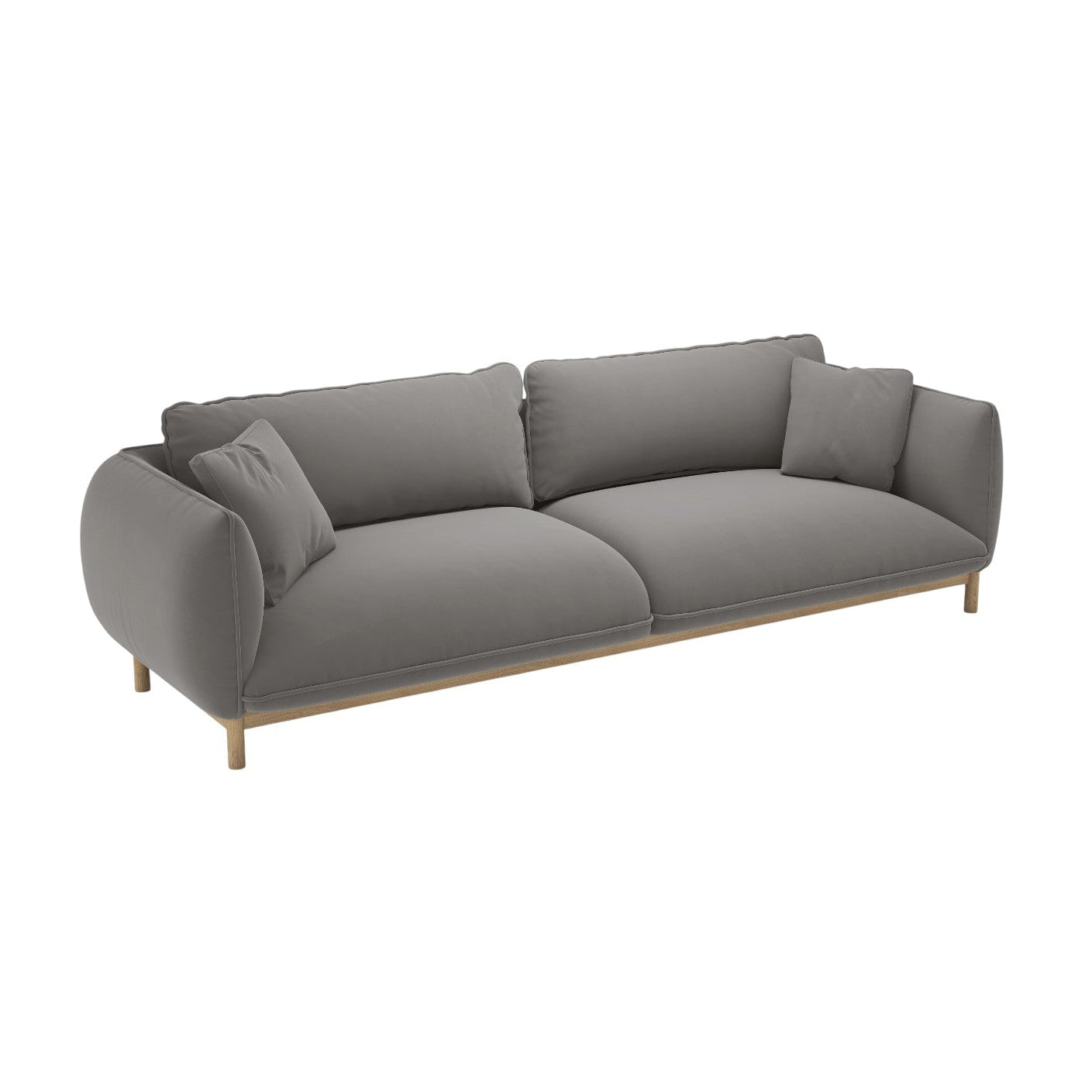 ADA gray velvet sofa for 4 people