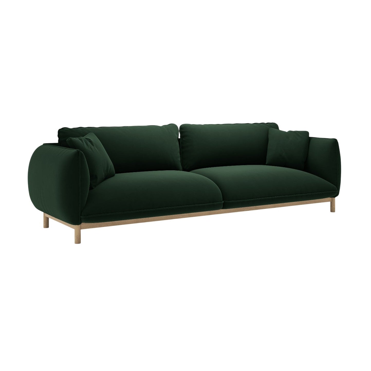 Velvet sofa for 4 people ADA in bottle green