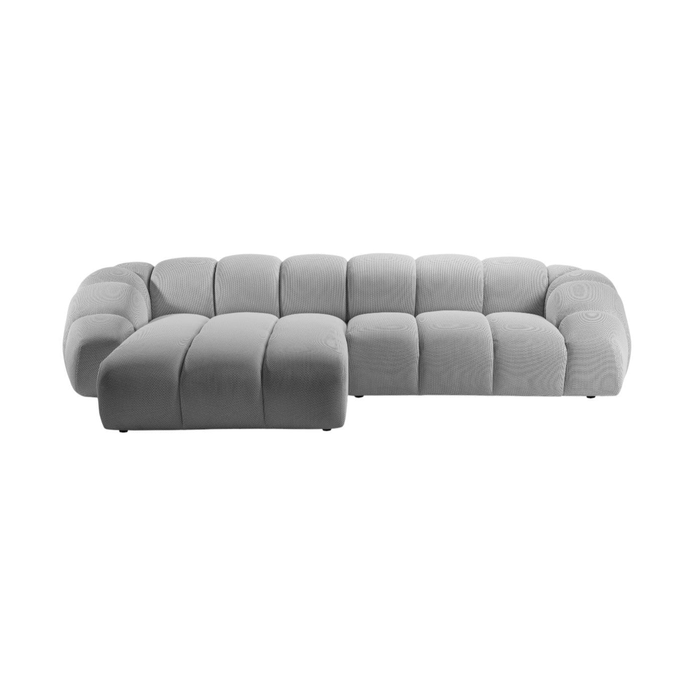 Hoekbank voor 4 personen, links, DIANA, zilver