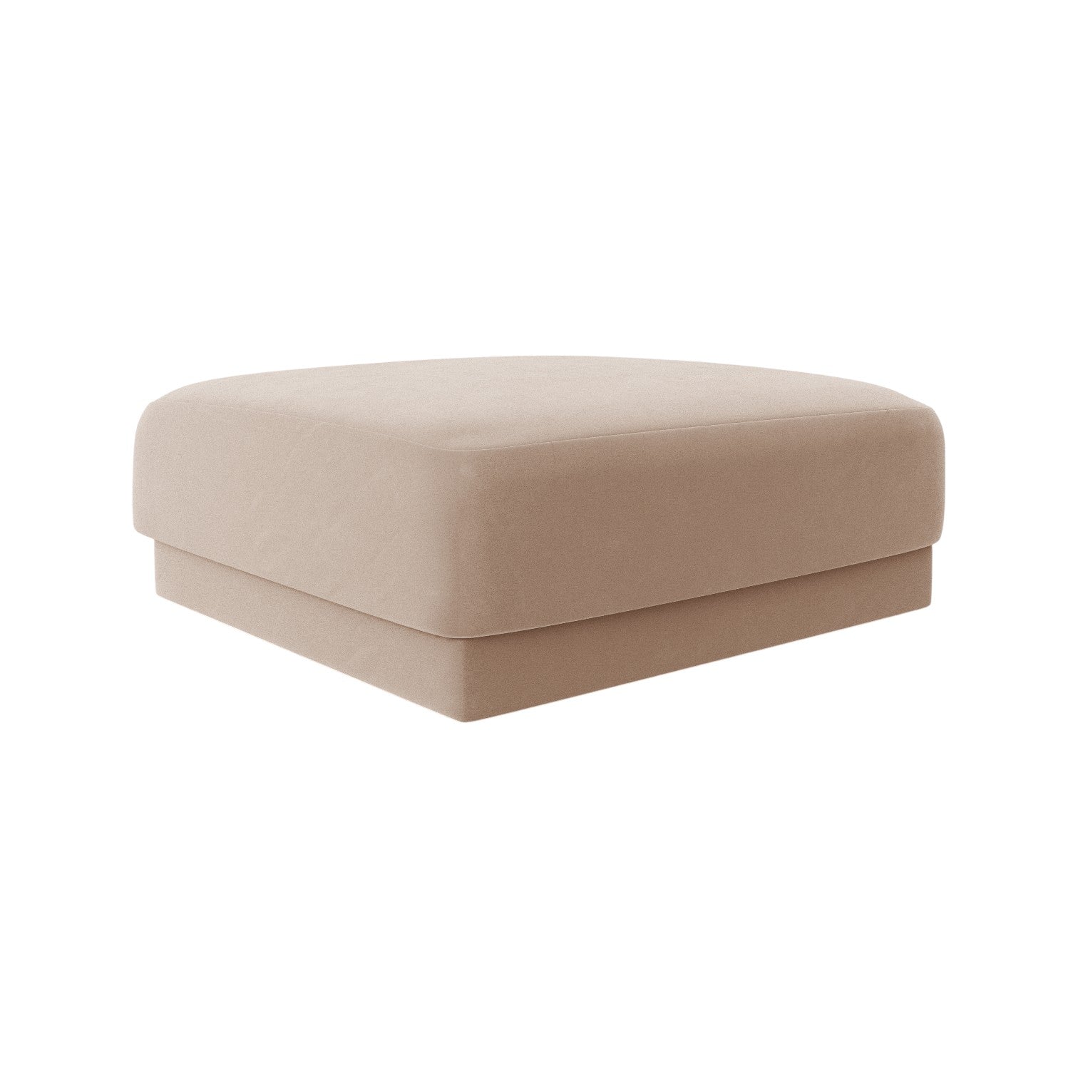 Miley Cappuccino Velvet Pouf