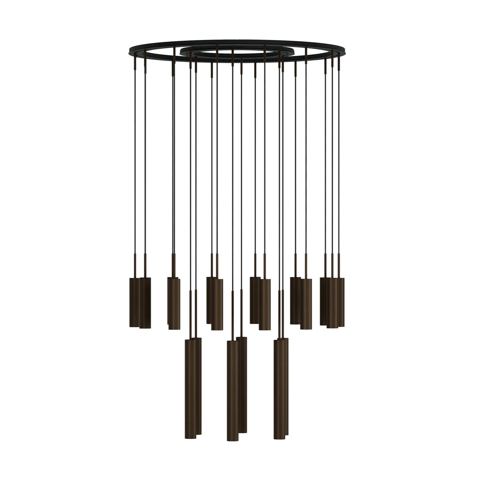 Brown TUBULAIRE Chandelier
