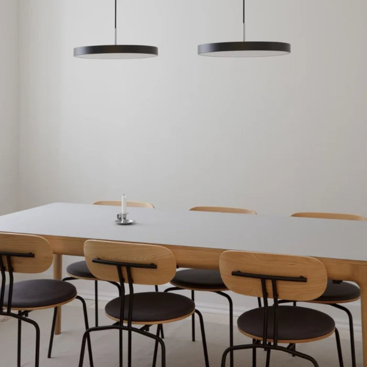 Uitschuifbare tafel HEART'N'SOUL grijs met eiken basis