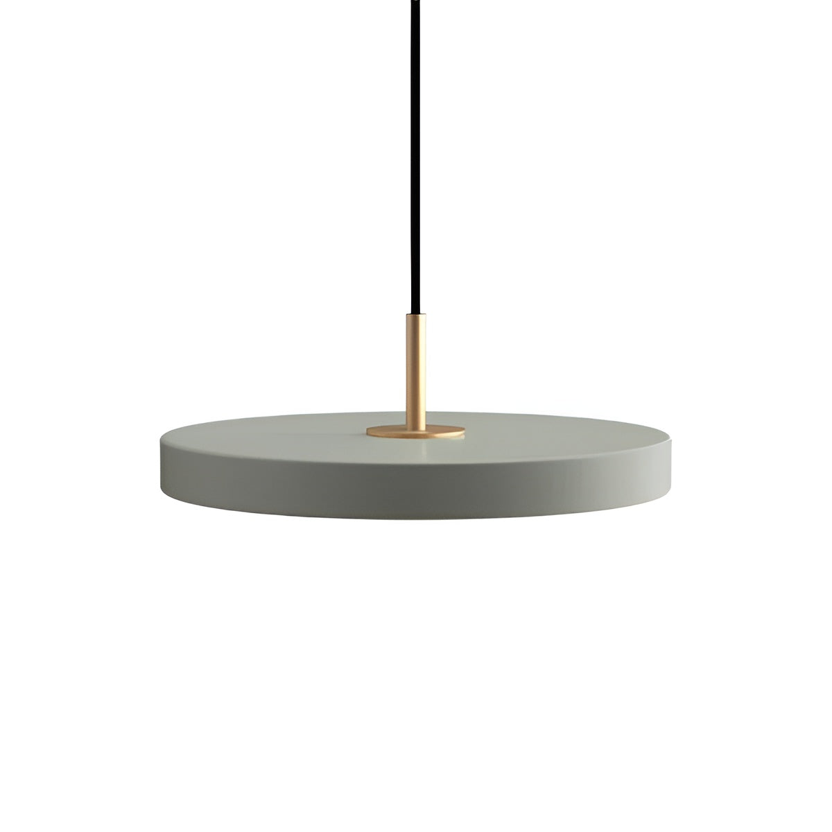 ASTERIA PLUS pendant lamp in olive with a gold accent