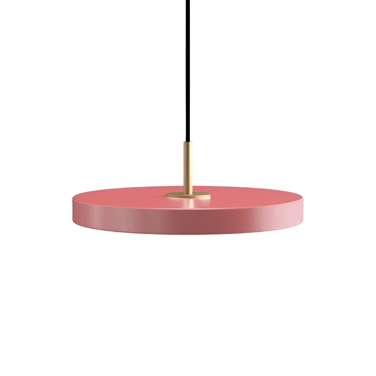 ASTERIA PLUS pendant lamp in light pink with a gold accent