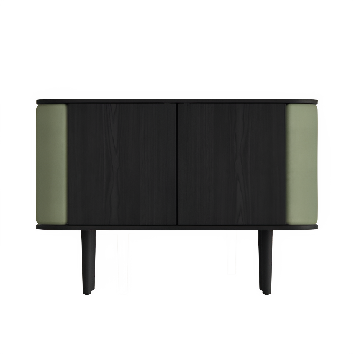 Dressoir TREASURES groen met zwarte eik