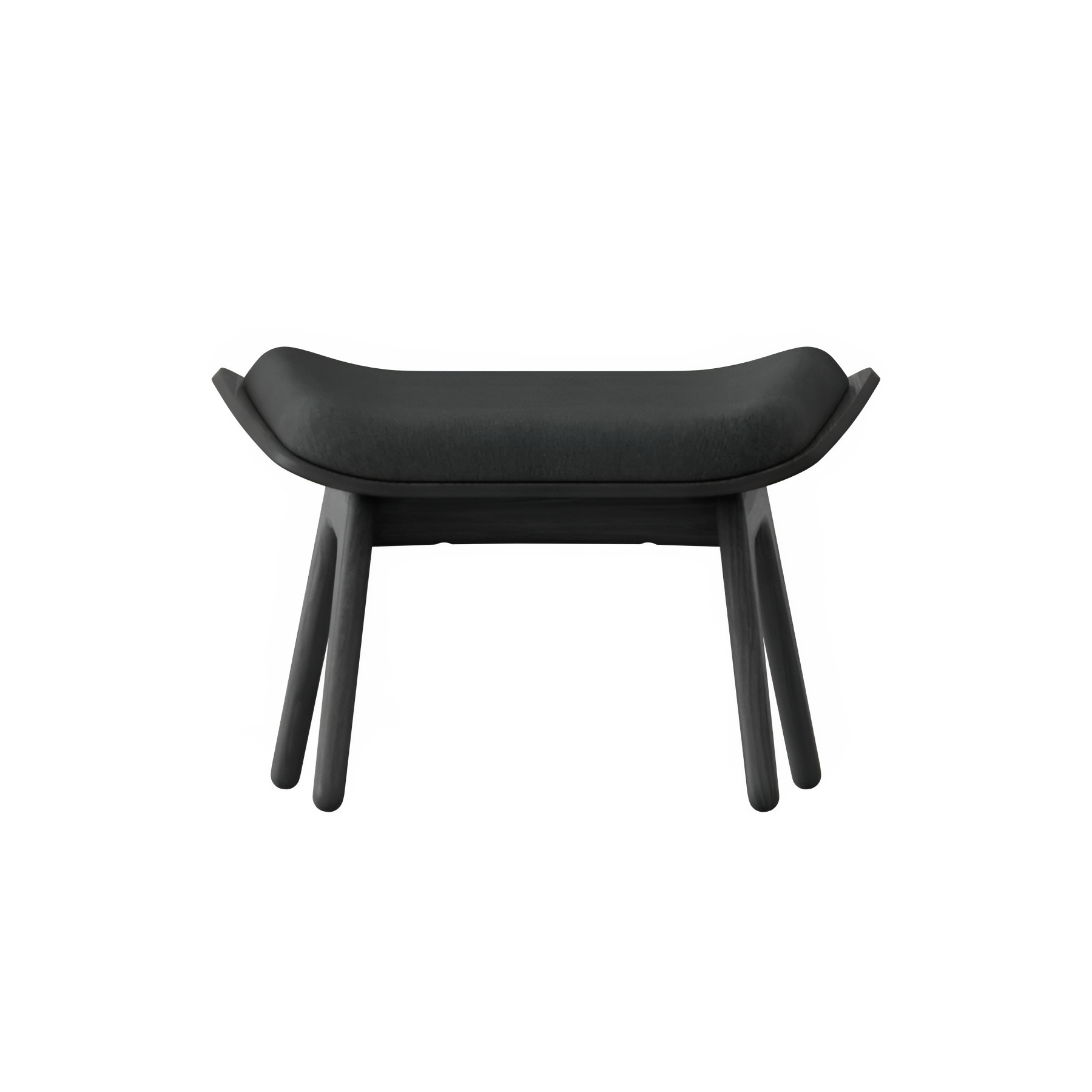 Poef READER antraciet met zwarte basis