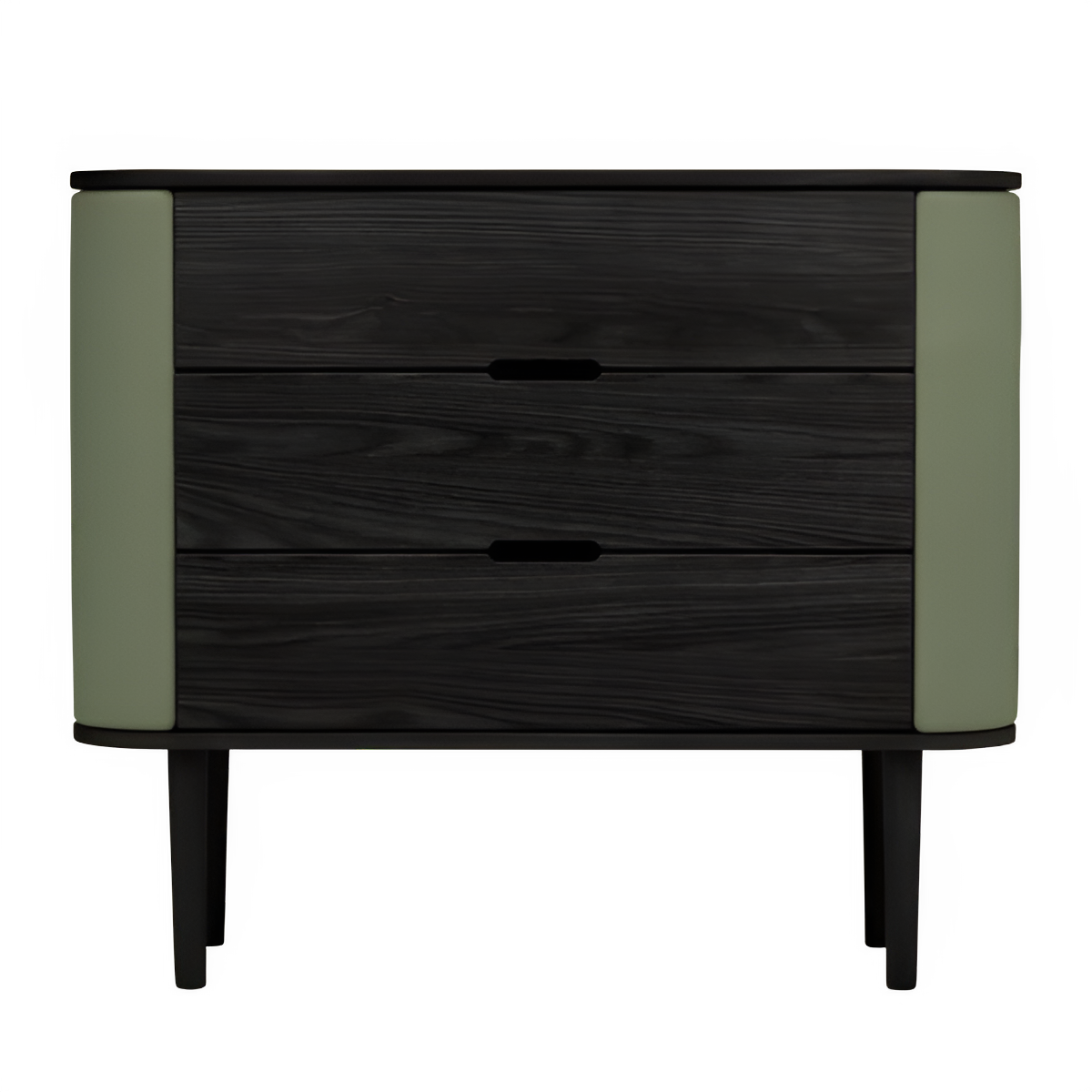 TREASURES cabinet green with black base