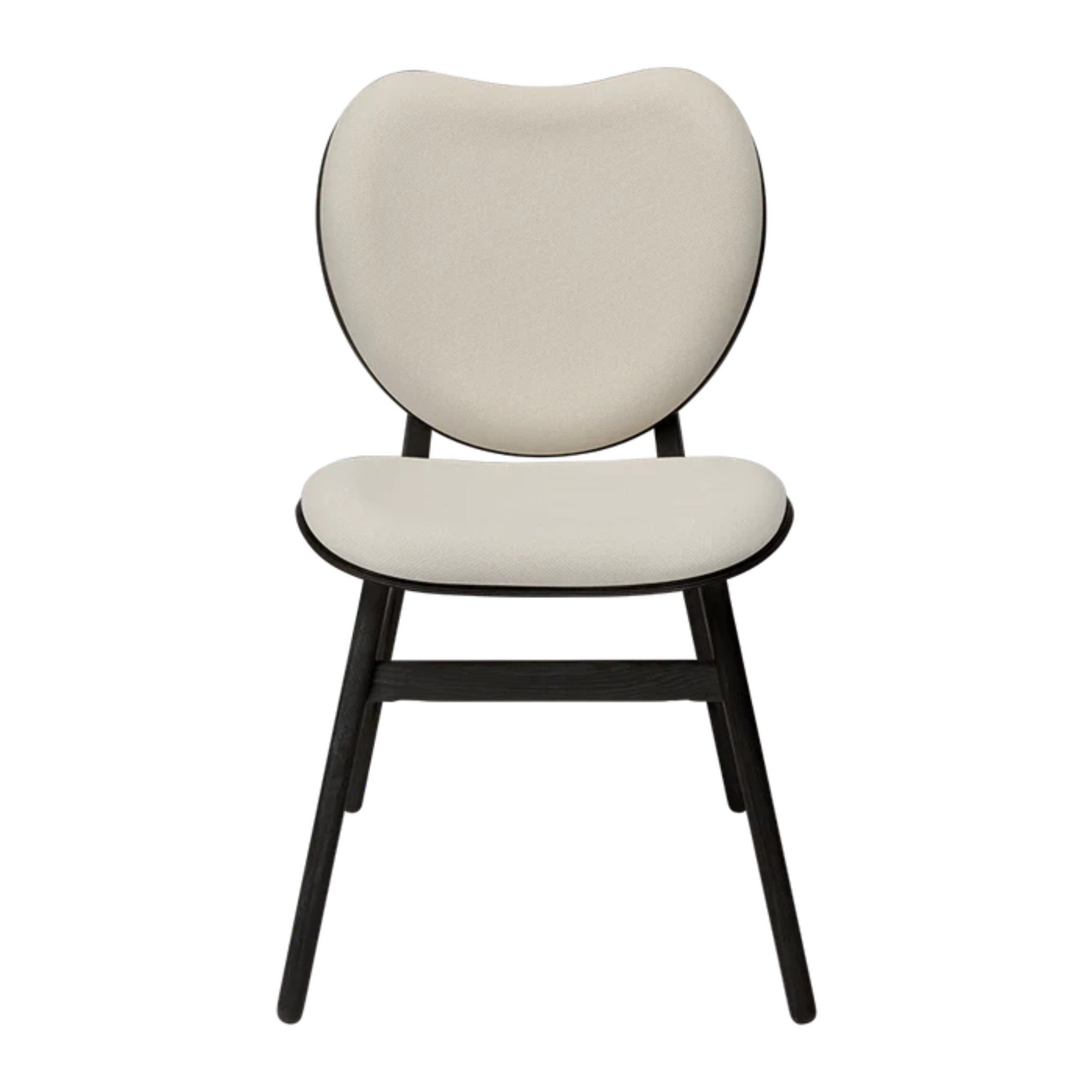 Stuhl CONVERSATION sandfarben mit schwarzem Eichenfuß