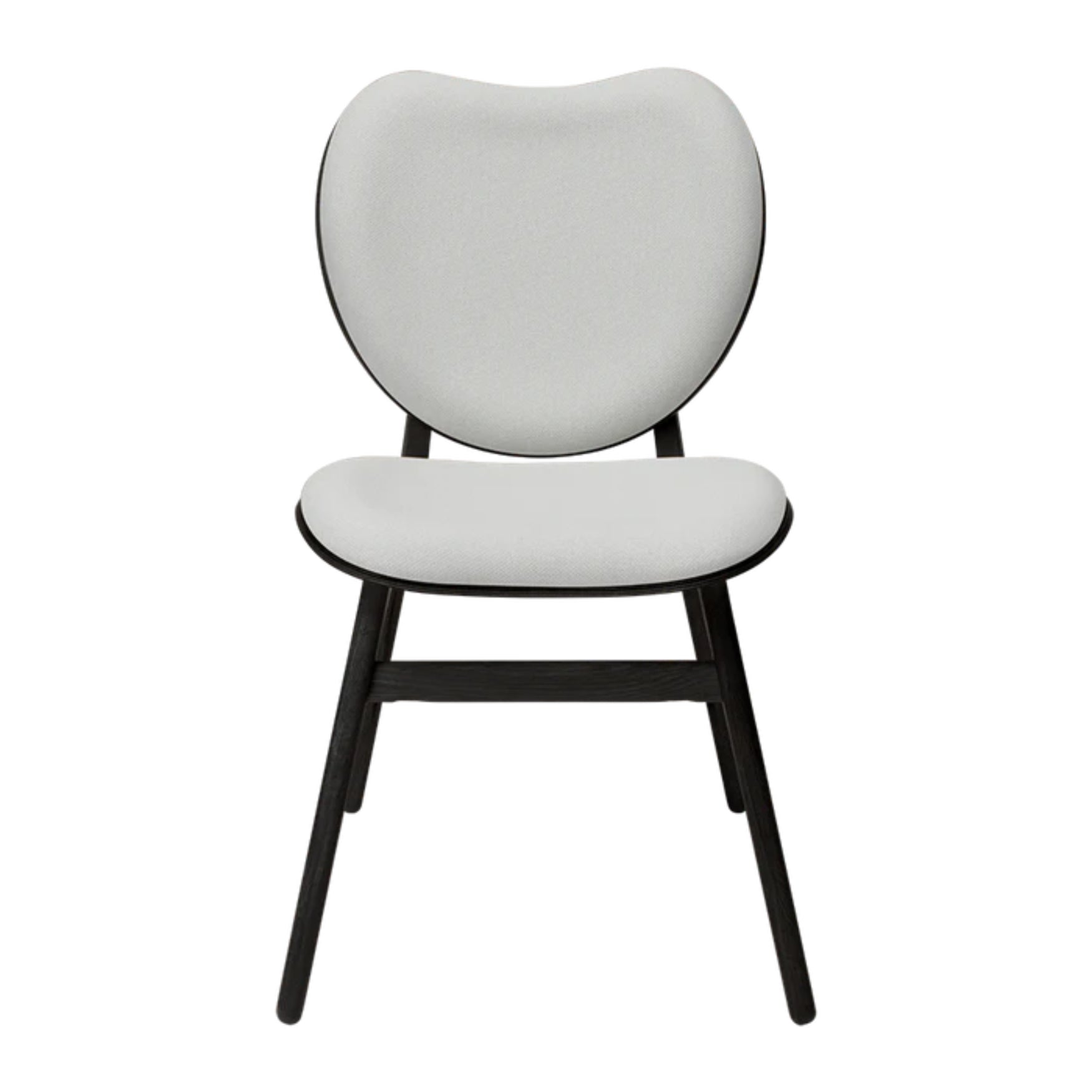 Stuhl CONVERSATION weiß mit schwarzem Eichenfuß