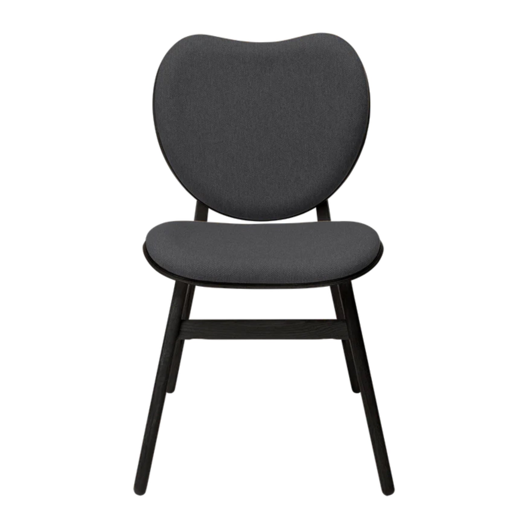 CONVERSATION chair dark gray with black oak base